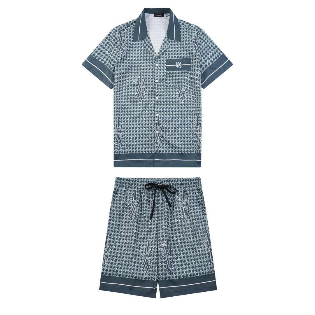 Amr Staggard Silk Short Set