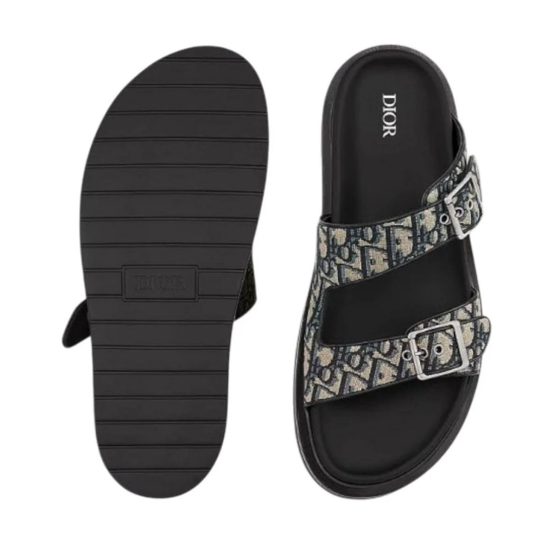 Sandal Oblique Beige Black