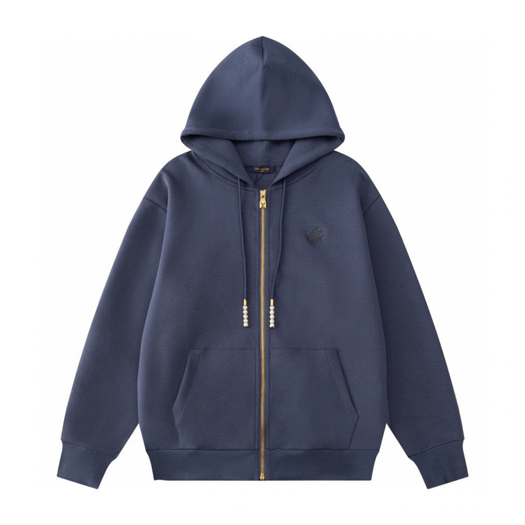 Monogram Zip Hoodie