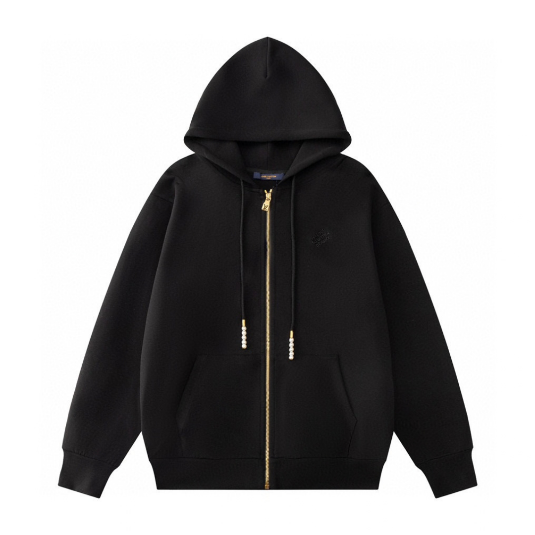 Monogram Zip Hoodie