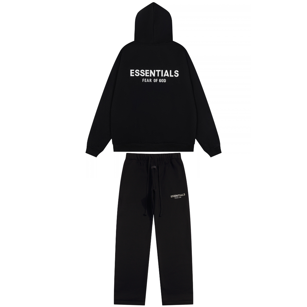 Essentials Relaxed Black Tracksuit