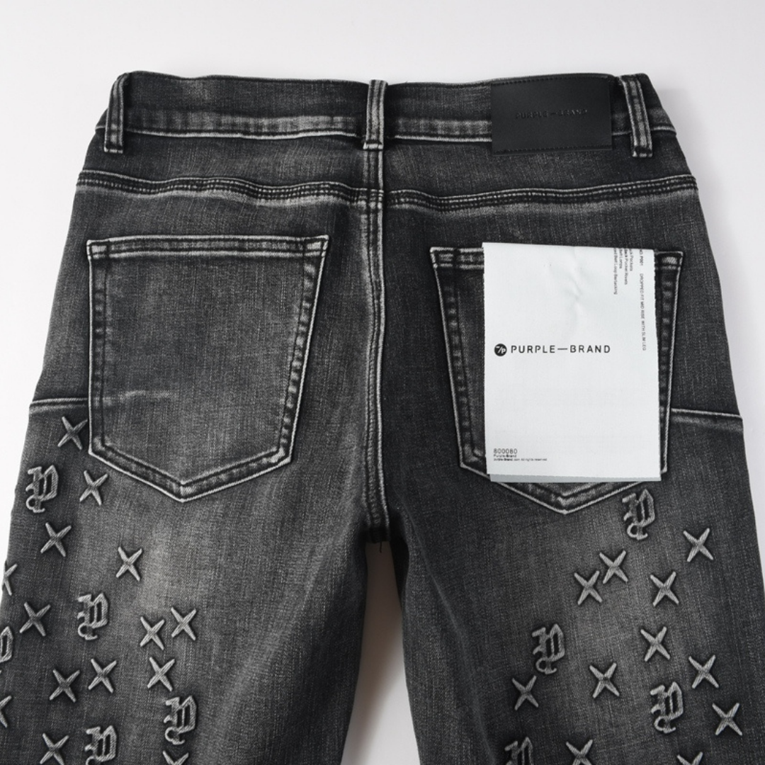 Purple Gradient Black Jeans