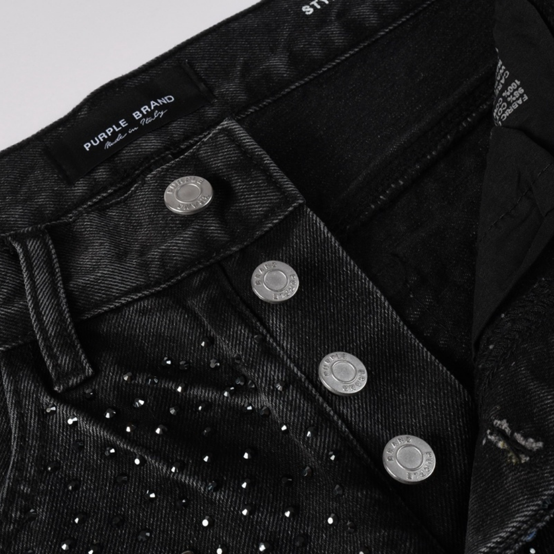 Purple Black Diamonds Jeans