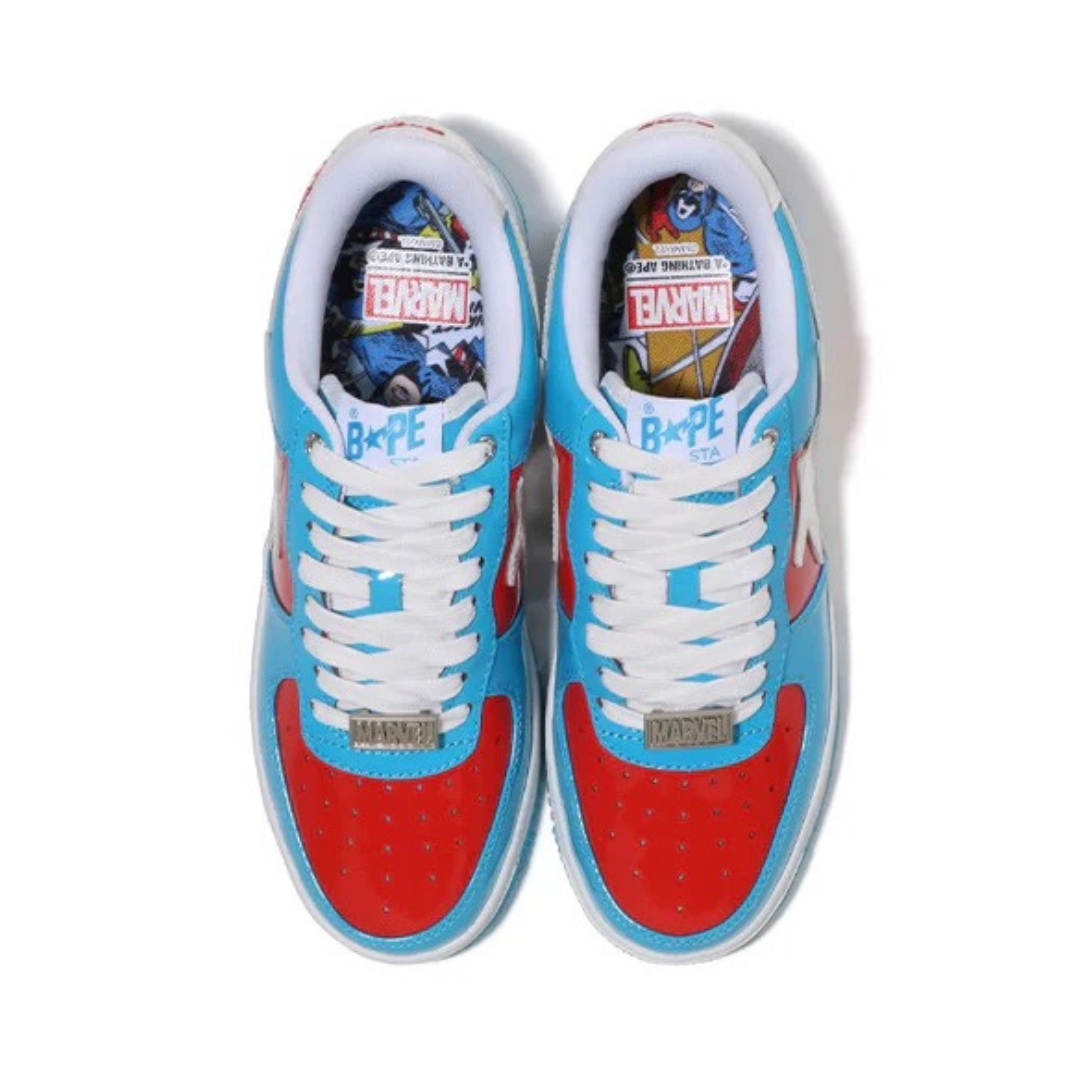 Bape Bapesta Blue Captain America