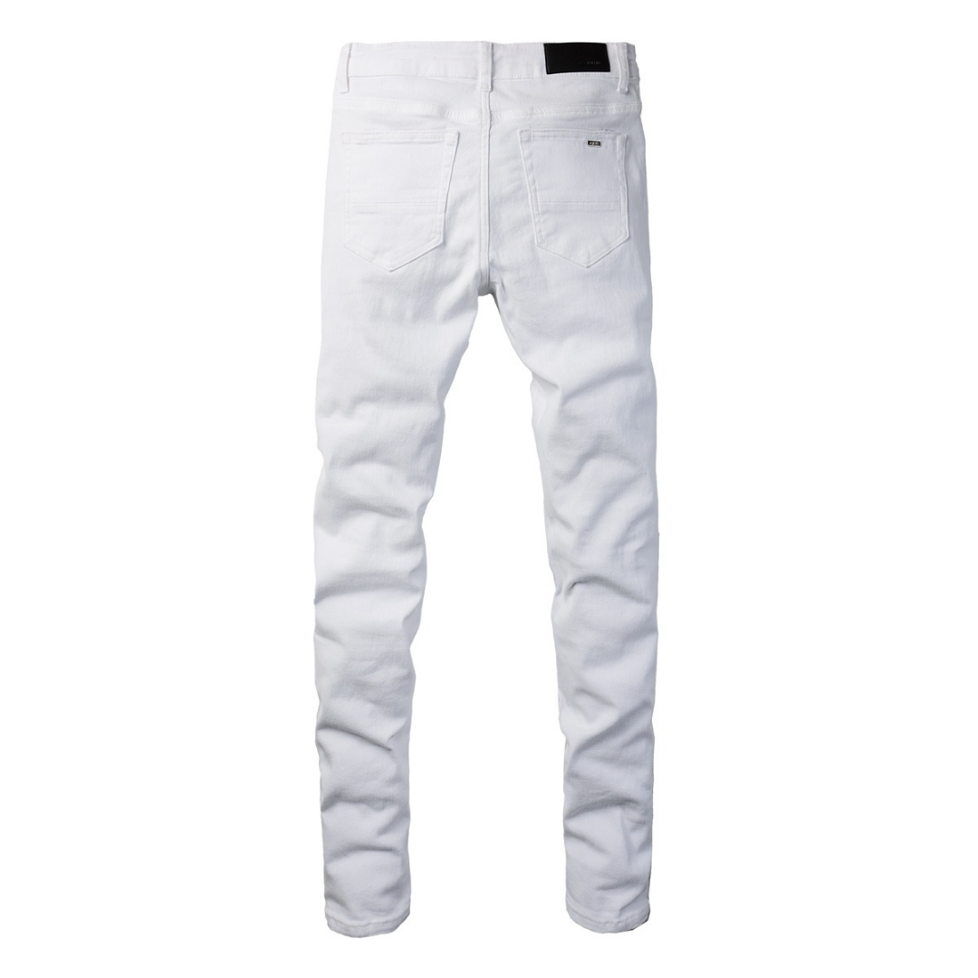 Amr White Ripped Jeans