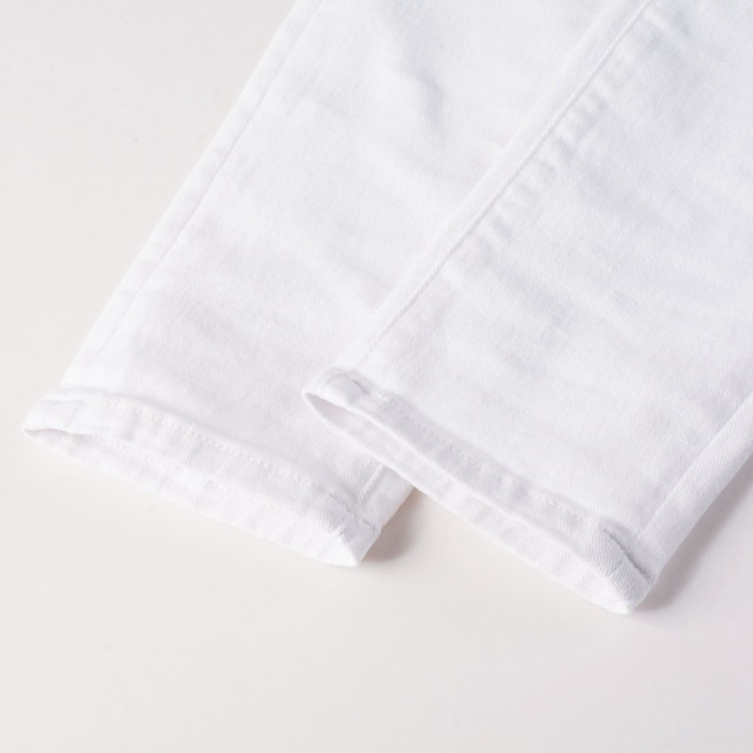 Amr White Ripped Jeans