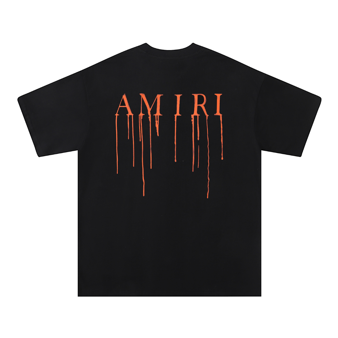 Amr Paint Drip AM Black T-shirt