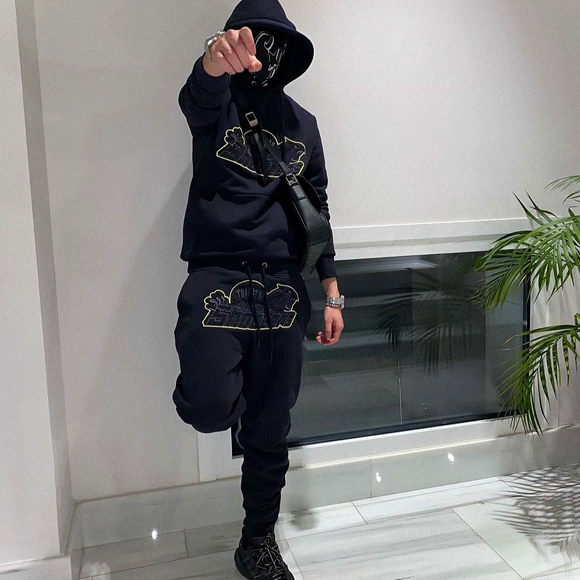 Shooters Hooded Lime Tracksuit