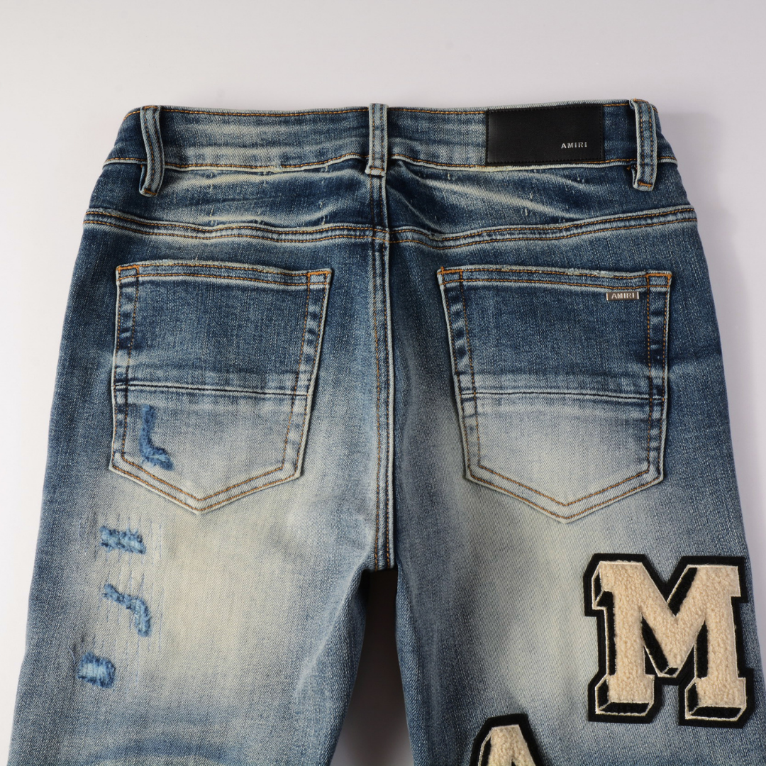 Amr Logo Blue Jeans