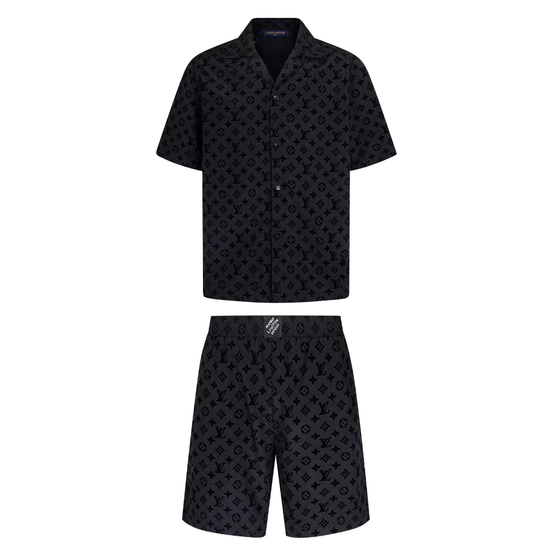 Monogram Short Set Full Black