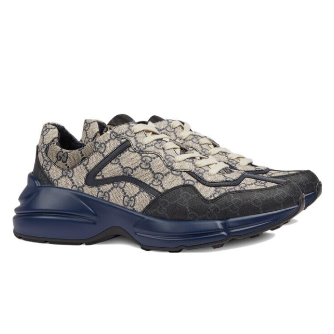 Rython Beige Blue Monogram