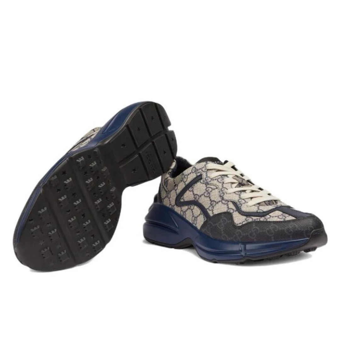 Rython Beige Blue Monogram