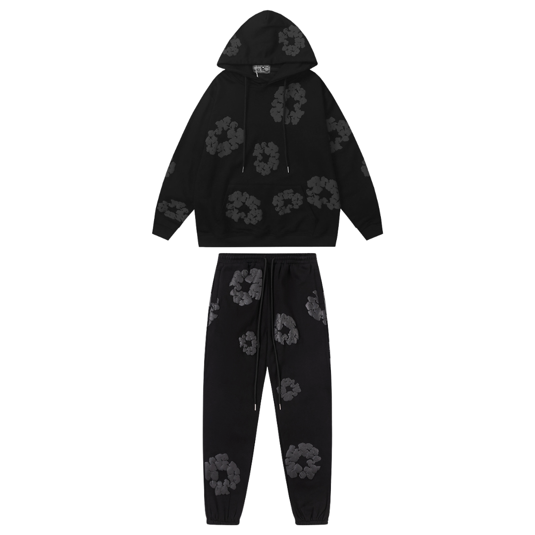 Denim Trs Full Black Tracksuit