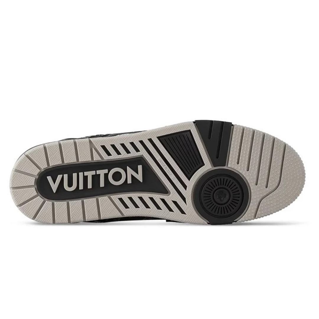 Monogram Black Grey Denim Trainer