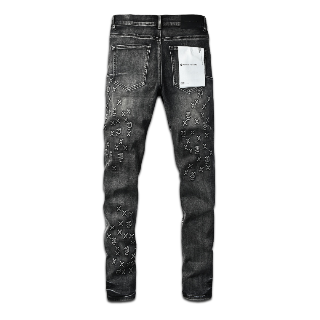Purple Gradient Black Jeans