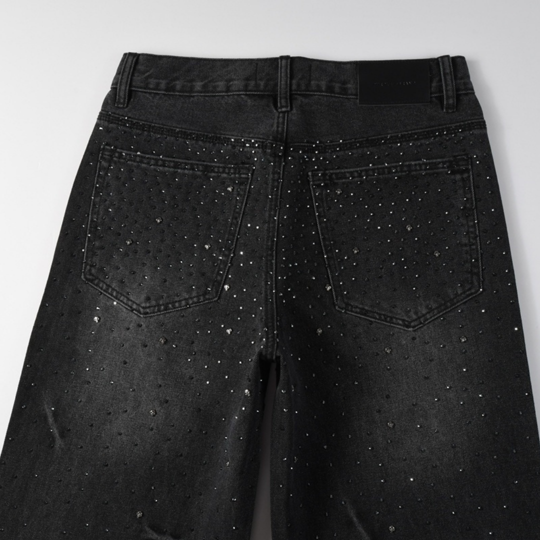 Purple Black Diamonds Jeans