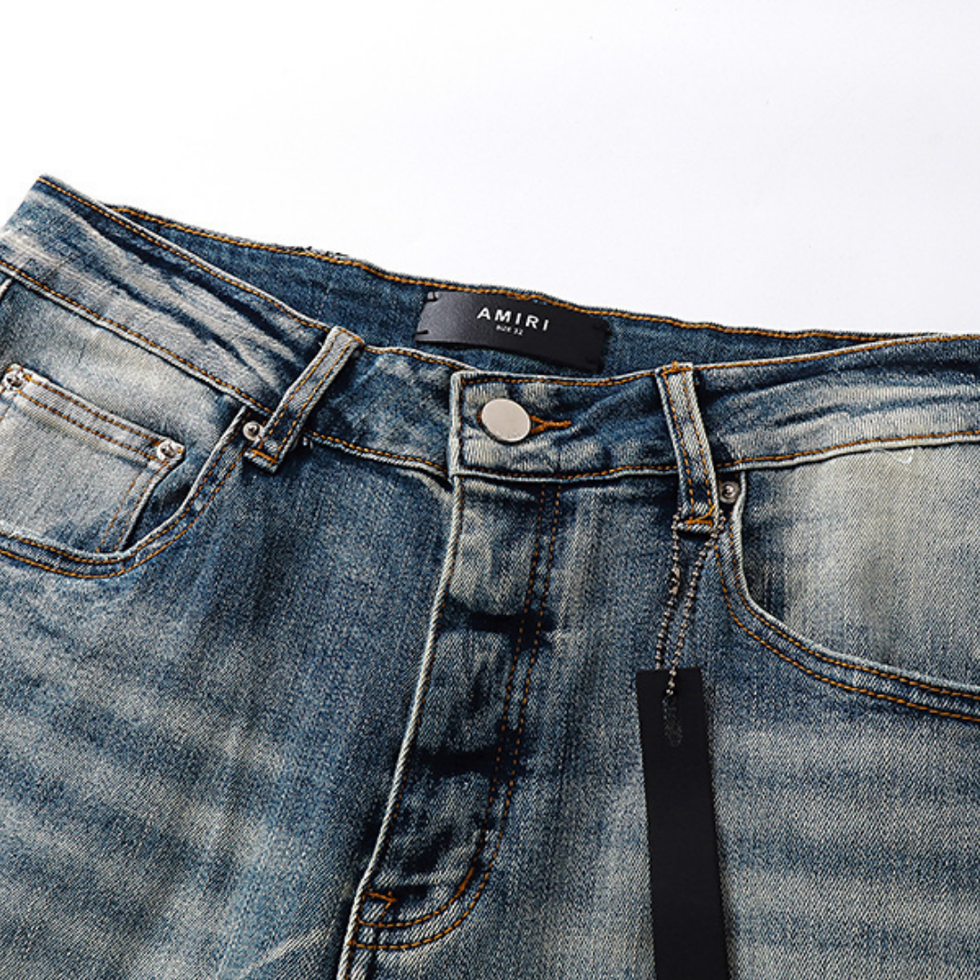 Amr Black Staggered Jeans