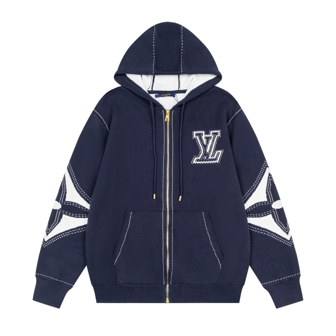 Monogram Zip Hoodie