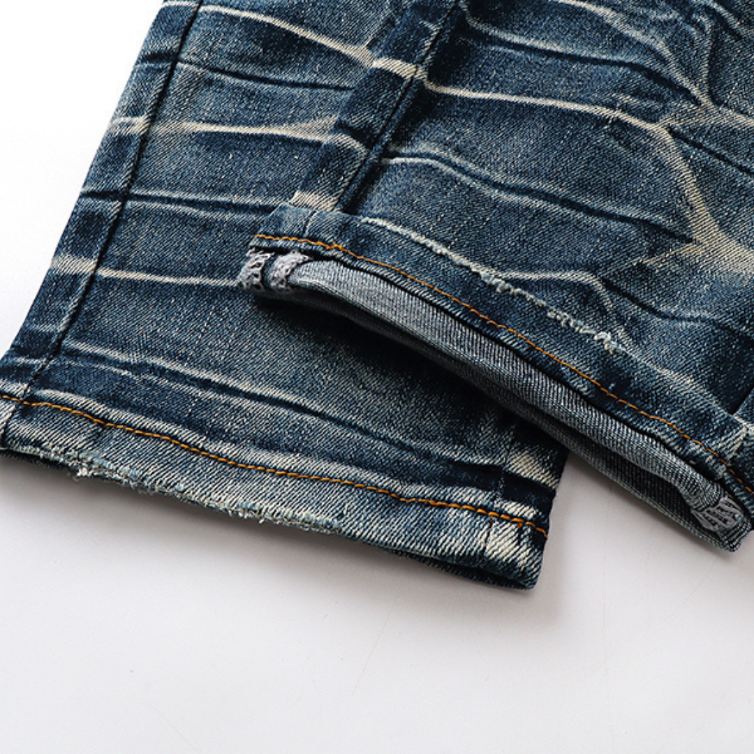 Amr Black Staggered Jeans