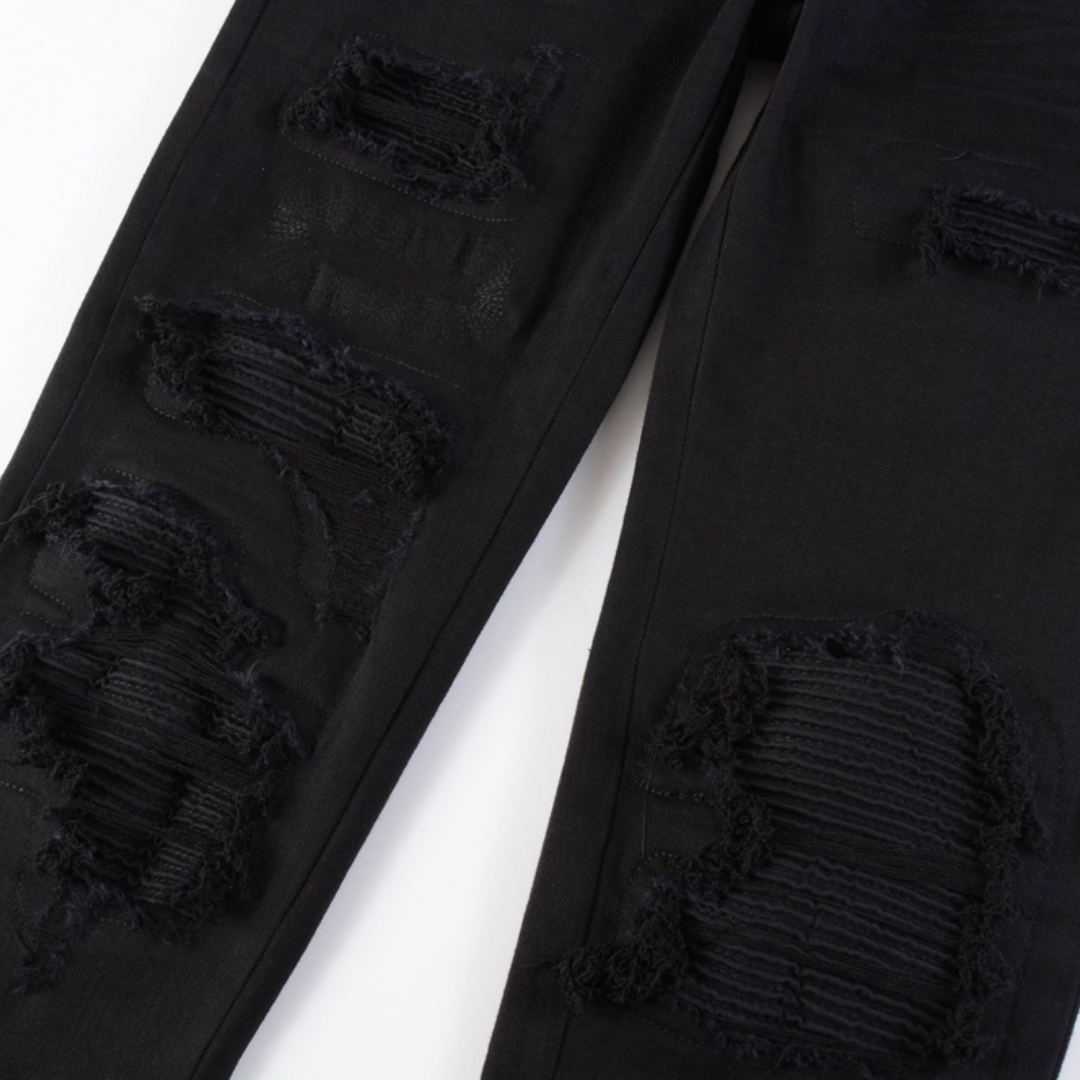 Amr Ripped Black Jeans
