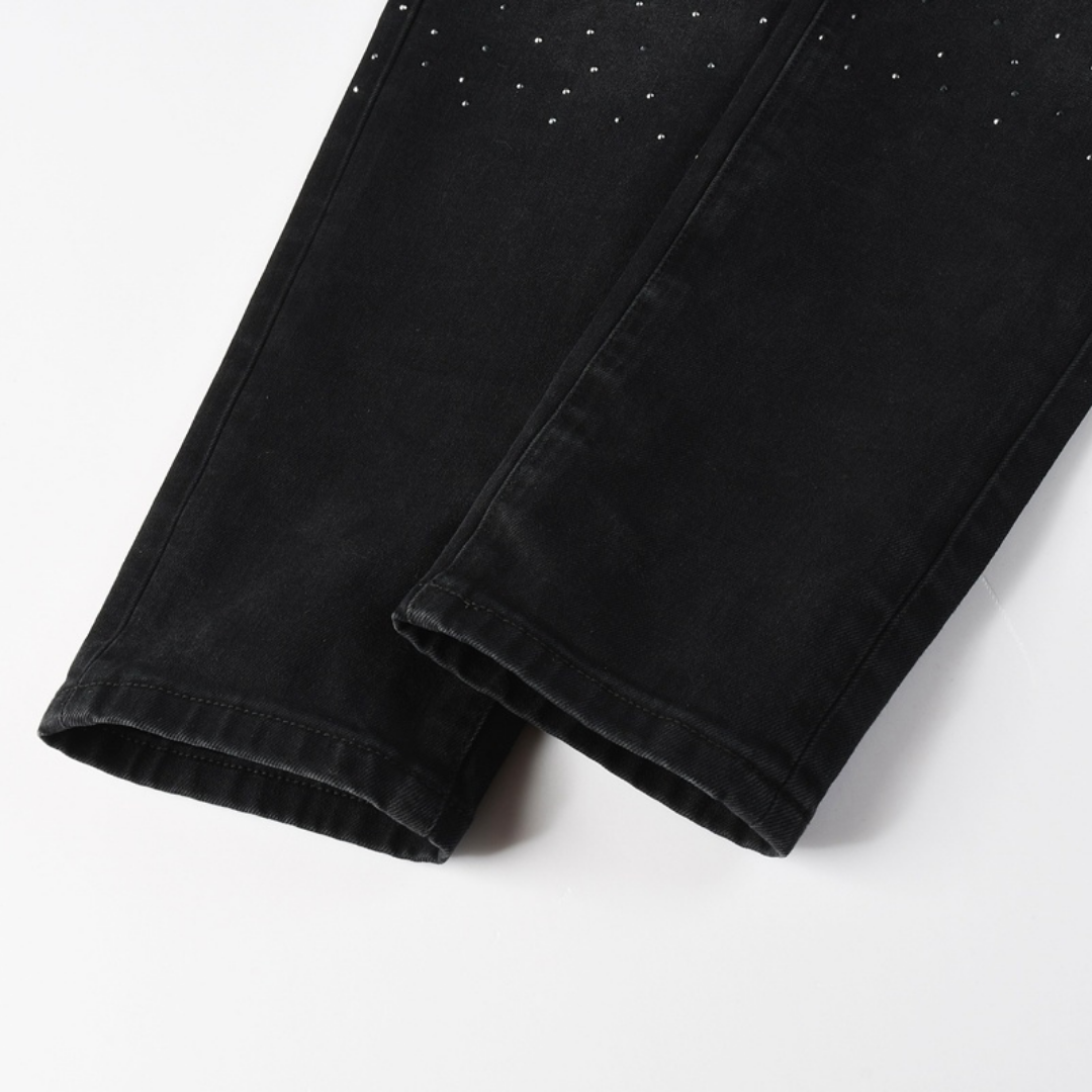 Purple Black Diamonds Jeans