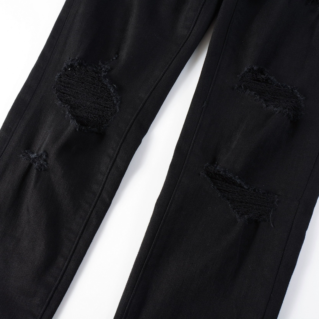 Purple Black Ripped Jeans