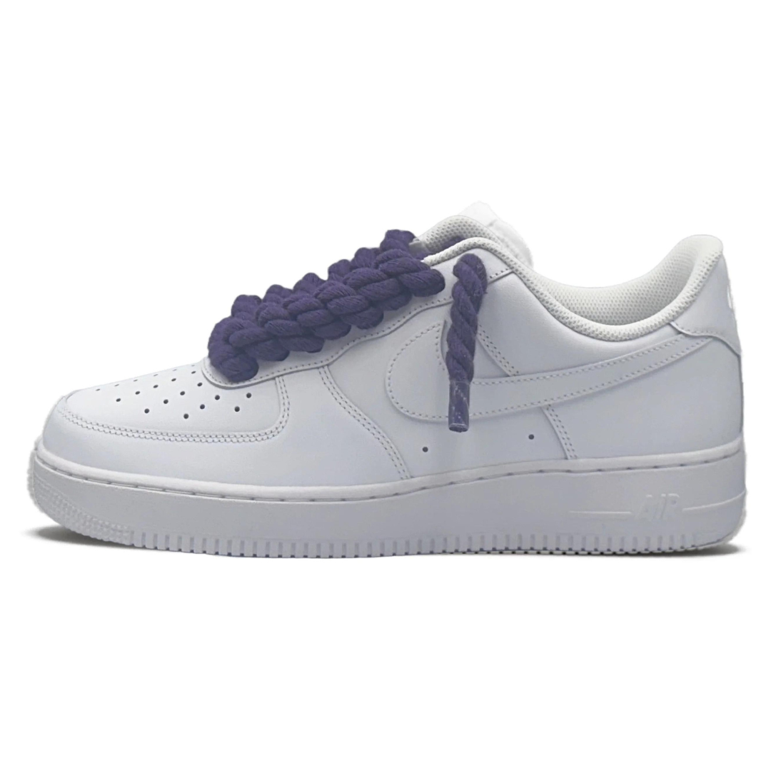 AF1 White - Purple Rope Laces